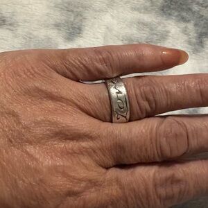 James Avery Silver Band with Engraved Design